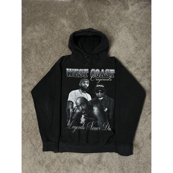 WEST COAST RAPPERS Hooded Sweatshirt Hoody‎ Hip Hop Rap Pullover Hoodie   Size M - Picture 1 of 7